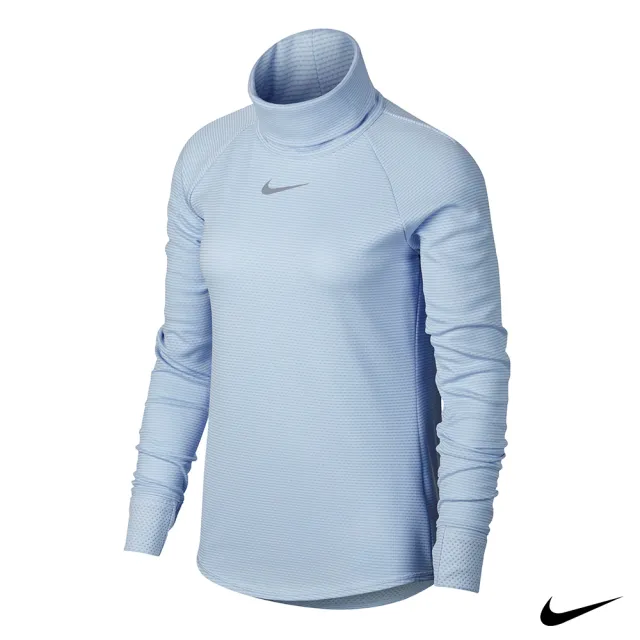 【NIKE GOLF】Nike Golf 女 運動長袖高領上衣/高爾夫球衫 藍 869462-466