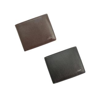 【Crocodile】鱷魚皮件 真皮短夾 14卡 窗格 男夾 0203-11031-黑色