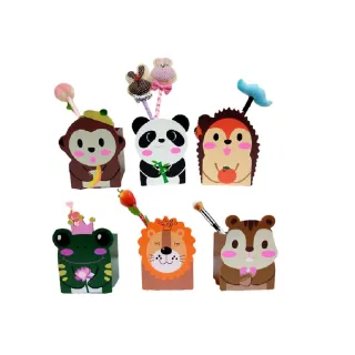 可愛動物 Family 彩繪筆筒(蛙蛙等 動物筆筒)