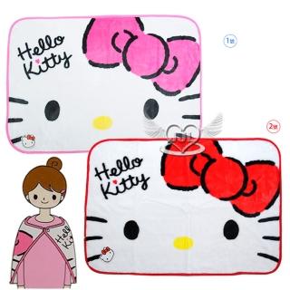 【TDL】HELLO KITTY凱蒂貓披肩毛毯冷氣毯子大臉款70x100cm 72366049(平輸品)