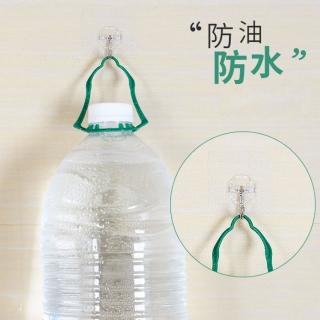 【愛家樂】幸運草造型無痕免鑽免釘強力透明承重造型掛勾(10入組)