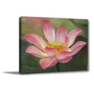 【24mama 掛畫】單聯式 橫幅 花卉 蓮花荷花 無框畫 40x30cm(小清新)