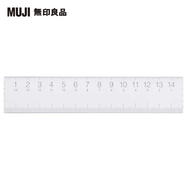 【MUJI 無印良品】壓克力透明尺/15cm