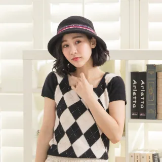 【Wonderland】英倫風時尚緞帶蝴蝶結帽(黑)