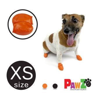 【美國 PAWZ】寵物外出鞋套12入XS size-橘/黑(寵物腳套 寵物鞋 寵物鞋套)