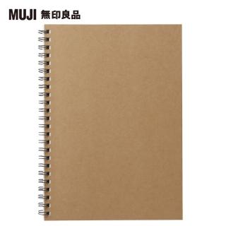 【MUJI 無印良品】植林木不易透色雙環筆記本/橫線/48頁.A5.米