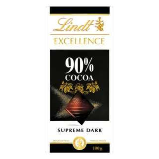 【Lindt 瑞士蓮】極醇系列90%巧克力片 100g(黑巧克力)
