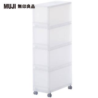 【MUJI 無印良品】PP附輪收納箱/4層