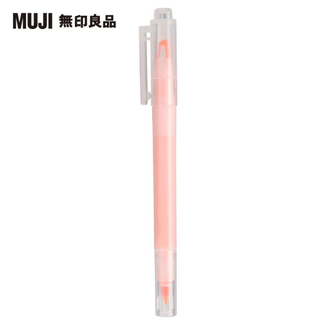 【MUJI 無印良品】附窗螢光筆/橘