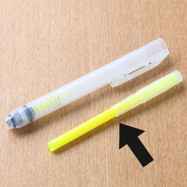 【MUJI 無印良品】PP按壓螢光筆芯/黃
