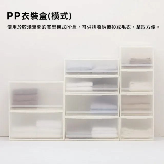 【MUJI 無印良品】PP衣裝盒/橫式/深型/2入