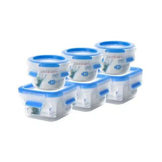 【Tefal 特福】寶寶副食品無縫膠圈防漏PP保鮮盒-超值六件組(200MLx3+150MLx3)