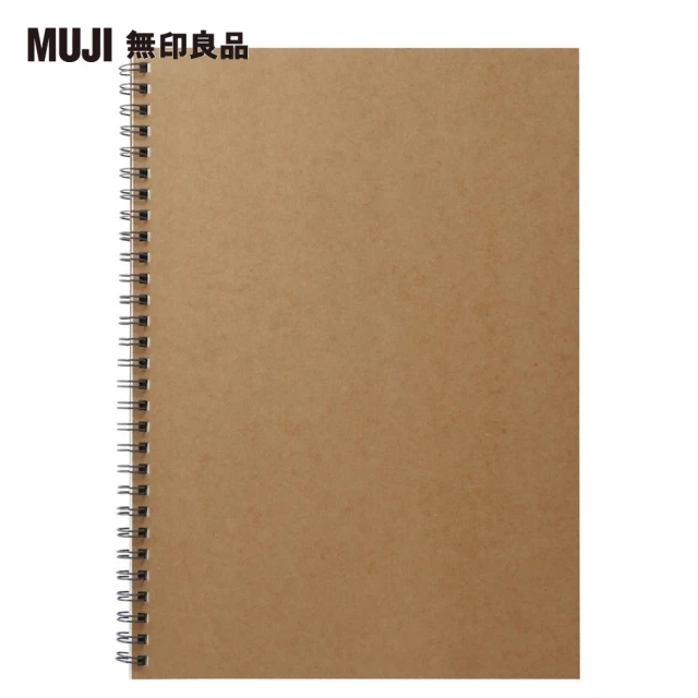 【MUJI 無印良品】植林木不易透色雙環筆記本/橫線/48頁.B5.米