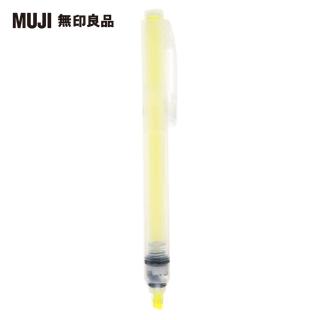 【MUJI 無印良品】PP按壓螢光筆/黃