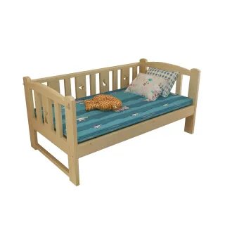 【HA Baby】松木實木拼接床 長168寬88高40 三面無梯款(延伸床、床邊床、嬰兒床、兒童床   B s)
