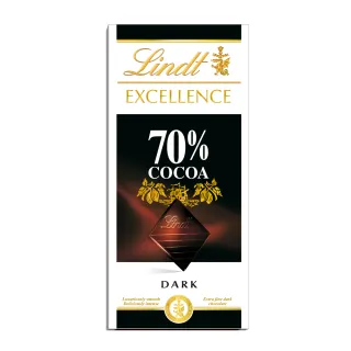 【Lindt 瑞士蓮】極醇系列70%巧克力片 100g(黑巧克力)