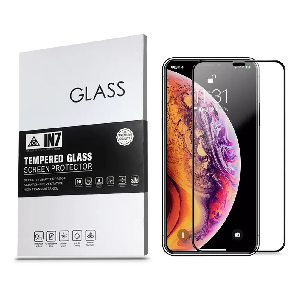 【IN7】APPLE iPhone XS Max 6.5吋 抗藍光3D全滿版鋼化玻璃保護貼(疏油疏水 鋼化膜)