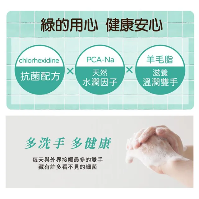 【Green 綠的】超值12入組-抗菌潔手乳(220ml瓶裝x6+220ml補充瓶x6)