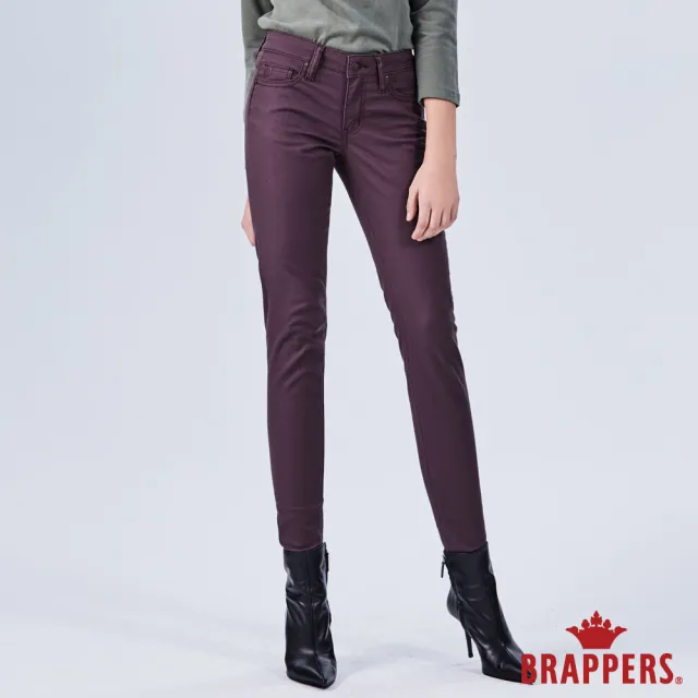 【BRAPPERS】女款 LC-Cargo系列-低腰彈性素面窄管褲(咖啡)