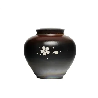 【原藝坊】柴燒陶瓷密封茶葉罐儲物罐(矮款11*12cm)