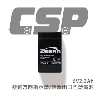 【CSP】NP2.3-6 鉛酸電池 6V2.3Ah(避難方向指示燈 . 緊急出口門燈. 鉛酸電池 臺灣製)