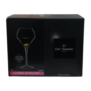 【法國chef sommelier】OPEN UP玻璃水晶紅酒杯(370cc-六入組-禮盒)