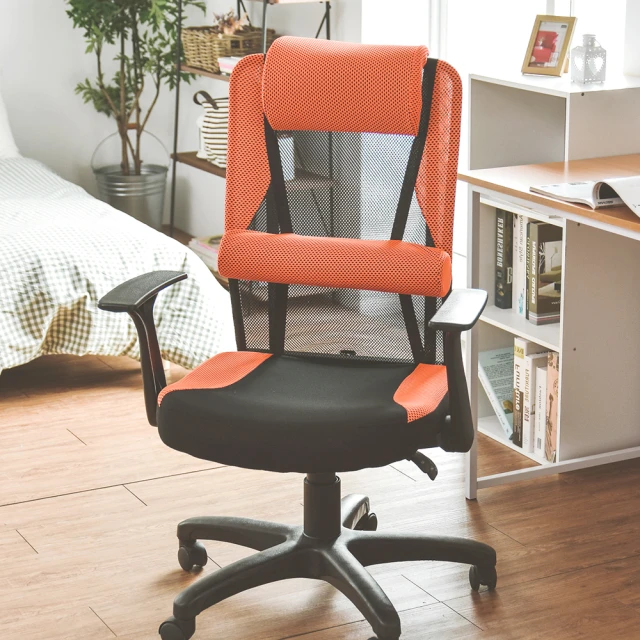 【完美主義】高級透氣可移扶手電腦椅-附圓桶枕/主管椅/辦公椅/書桌椅(六色可選)