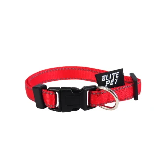 【ELITE PET】經典反光 寵物頸圈 L號(紅/藍/黑)