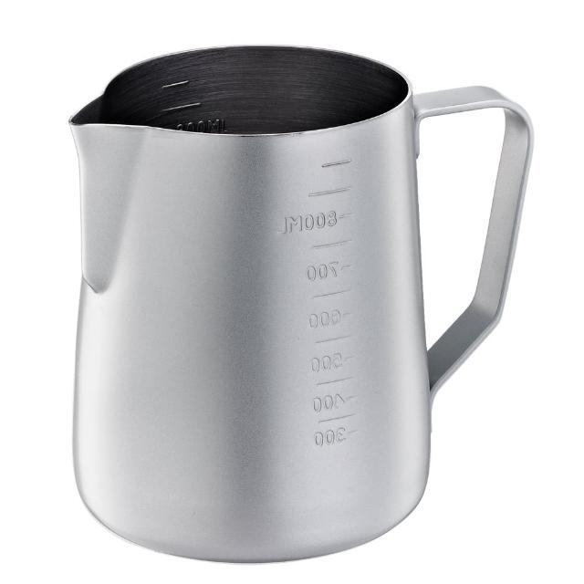 【Tiamo】1326不沾外層不鏽鋼拉花杯-附刻度標-灰色-950cc(HC7088GR)