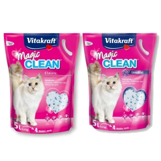 【德國Vitakraft】VITA Magic clean神奇抗菌水晶貓砂 5L/2.2kg*4入組(貓砂)