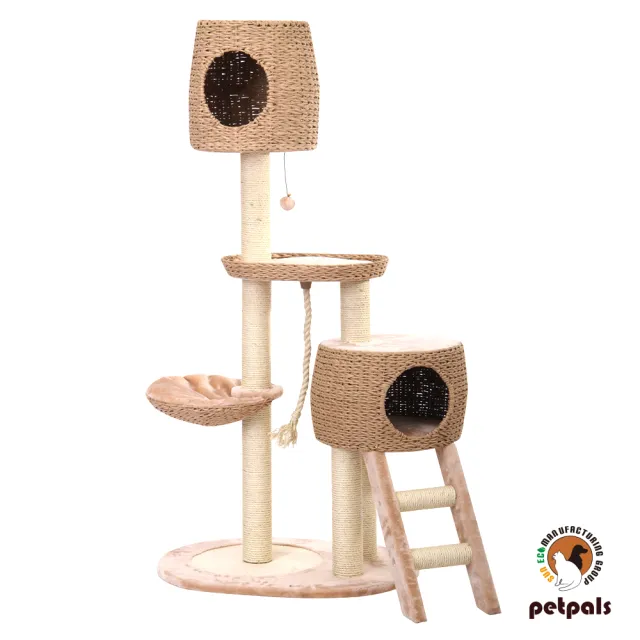 【Petpals】紙繩編織多功能豪華跳台-5層(貓跳台/貓窩/貓爬架)