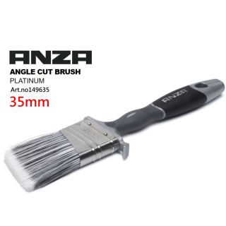 【Anza 瑞典原裝進口】歐洲刷具領導品牌 PLATINUM系列 斜角刷頭 水性/油性兩用油漆刷(35mm)