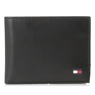 【Tommy Hilfiger】2018男時尚Dore雙折黑色皮夾-網(預購)