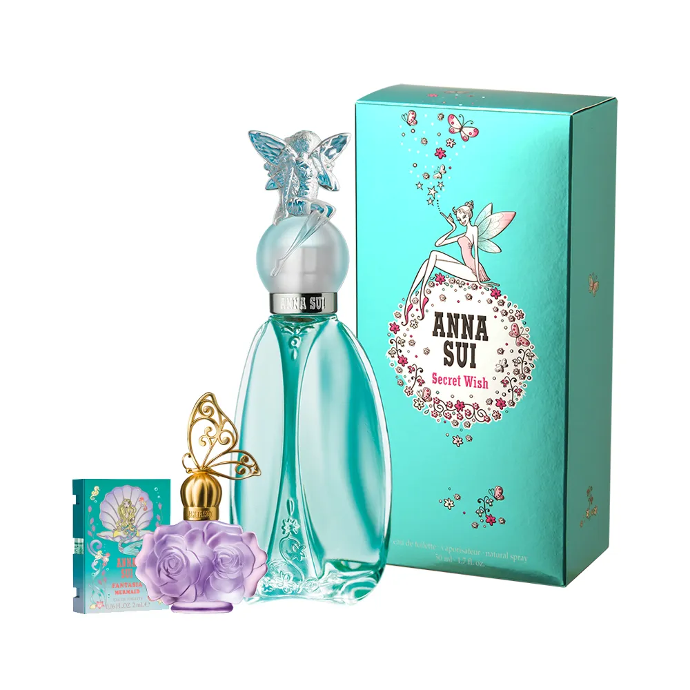 【ANNA SUI 安娜蘇】許願精靈淡香水50ml(贈隨機小香*1+針管*1.專櫃公司貨)