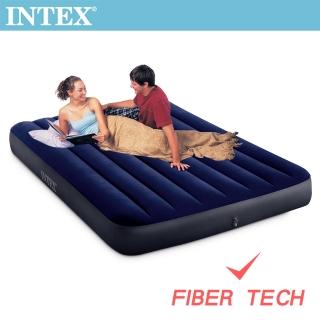 【INTEX 原廠公司貨】經典雙人 新款FIBER TECH 充氣床墊-寬137cm(64758)