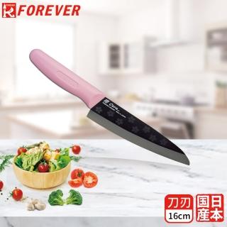 【FOREVER 鋒愛華】日本製造鋒愛華櫻花限定款陶瓷刀16CM(黑刃粉柄)