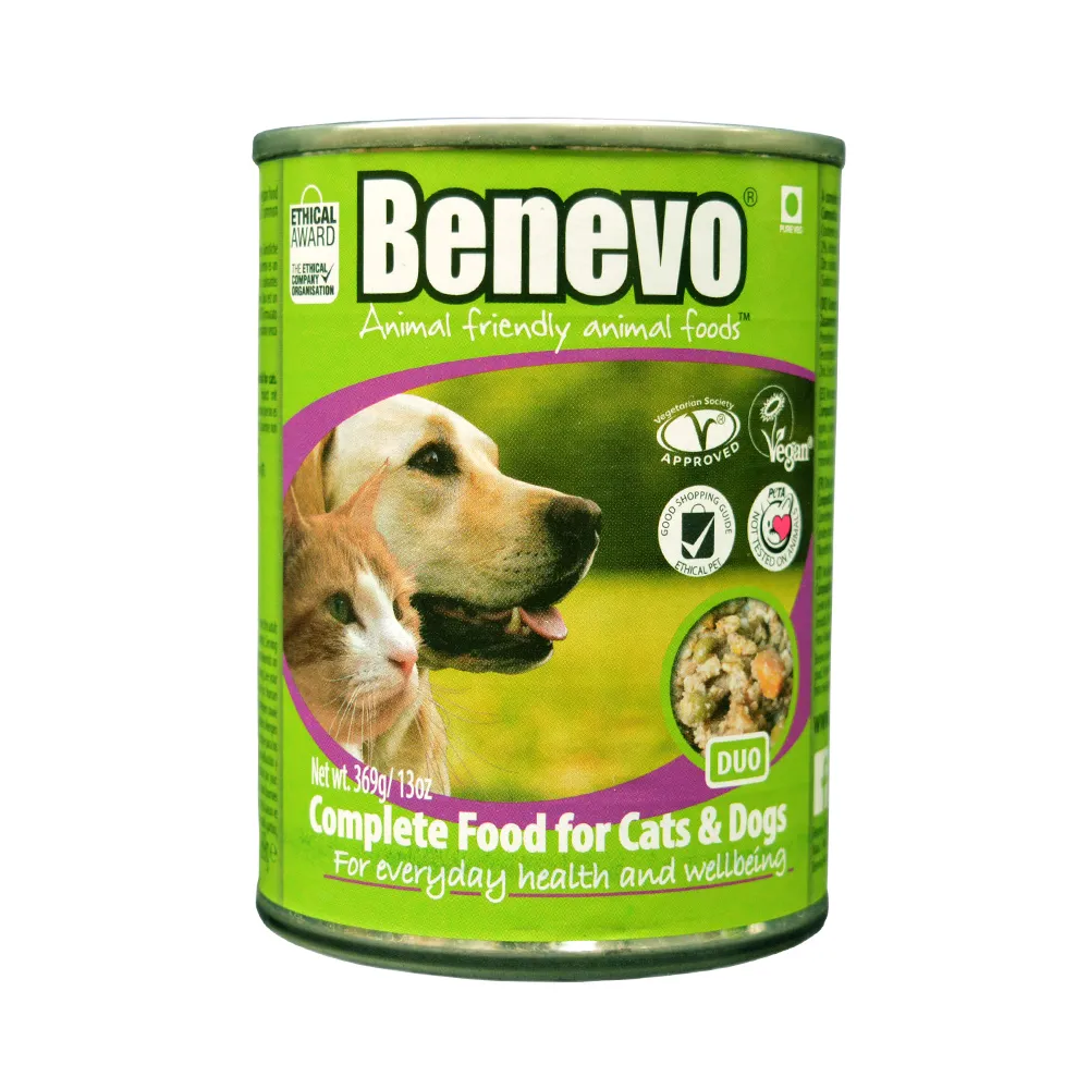 【Benevo 倍樂福】英國素食認證 犬貓主食罐頭 354g/12罐裝(素食狗罐 素食貓罐 純素)