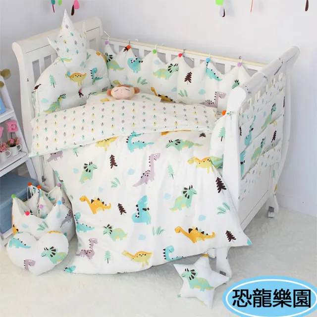 【HA Baby】嬰兒床專用-4件套組(適用 長x寬120cmx65cm嬰兒床型   嬰兒床床包、嬰兒床床單)