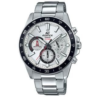 【CASIO 卡西歐】EF 三眼計時賽車男錶 不鏽鋼錶帶 防水100米 日期顯示(EFV-570D-7A)