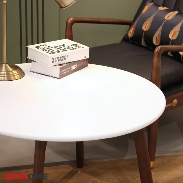 【RICHOME】哥本哈根北歐風80CM80CM大圓茶几/沙發邊桌/圓桌(多功能用途)