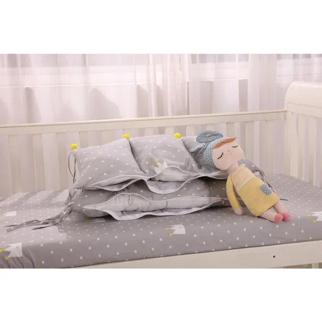 【HA Baby】嬰兒床專用-4件套組(適用 長x寬120cmx70cm嬰兒床型   嬰兒床床包、嬰兒床床單)