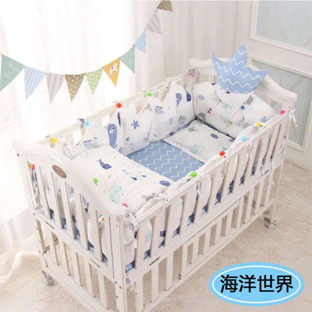 【HA Baby】嬰兒床專用-4件套組(適用 長x寬120cmx70cm嬰兒床型   嬰兒床床包、嬰兒床床單)