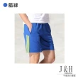 【Boni’s】極速乾透氣排汗休閒運動短褲 L-4XL(藍綠 / 黑橘 / 黑白 / 黑灰)