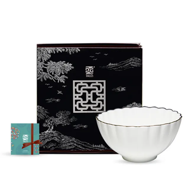 【TALES 神話言】花窗舞影-金英雅菊．碗(文創 禮品 禮物 收藏)