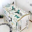 【HA Baby】嬰兒床專用-四面床圍+床單(適用 長x寬120cmx65cm嬰兒床型  嬰兒床床包、嬰兒床床單)