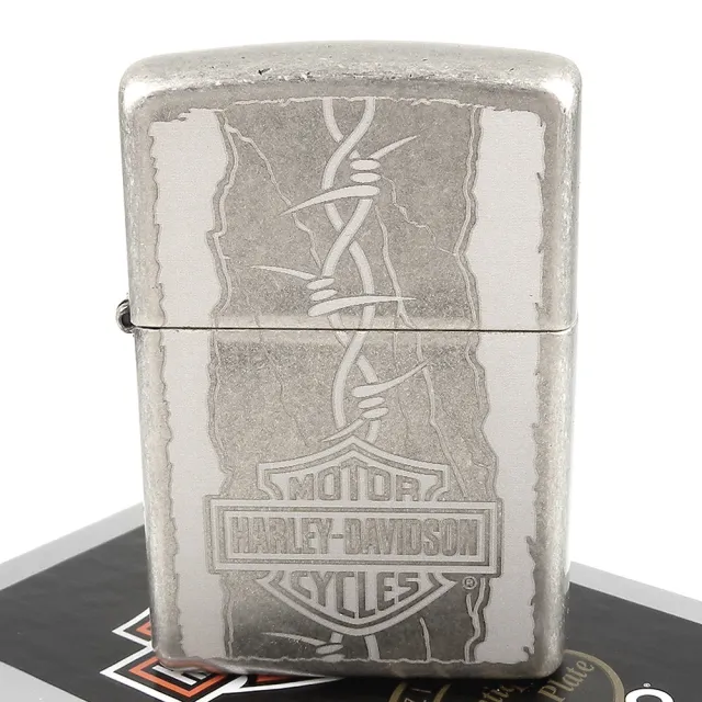 【Zippo】美系~哈雷~Harley-Davidson-刺網圖案打火機