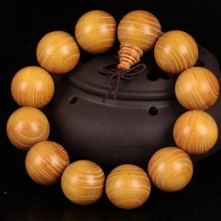 【八方開運】天然黃金檀木佛珠手串(20mm*12顆)
