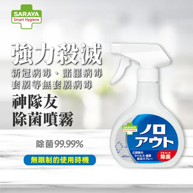 日本SARAYA】Smart Hygiene 神隊友除菌噴霧400ml四入組- momo購物網