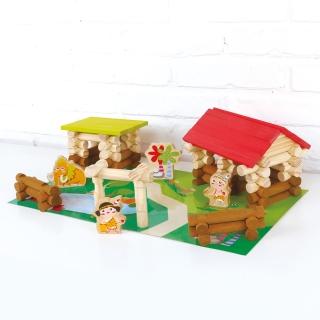 【KCFriends】原始小木屋(原木建構積木)