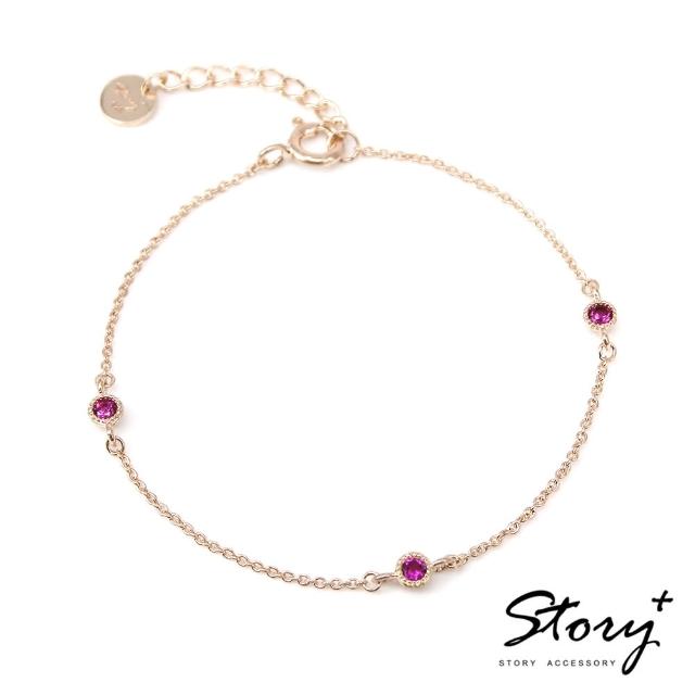【STORY ACCESSORY】Star晶鑽系列-Twinkle Star 純銀晶鑽手鍊(黃K金)